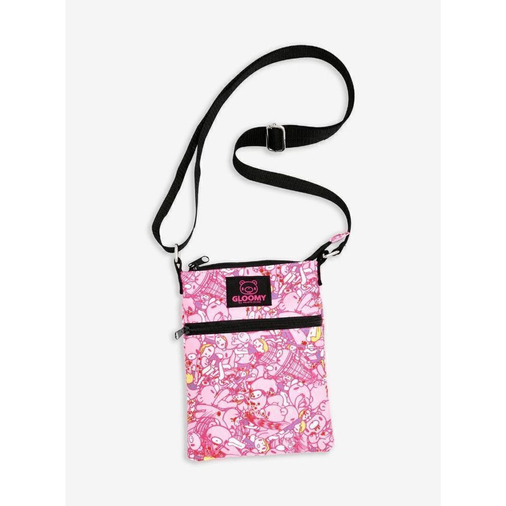 Gloomy Bear All Over Print Passport Crossbody Bag
